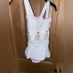 stichy fish smocked bathing suit